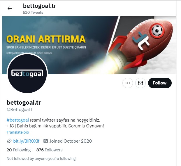 Bettogoal Twitter